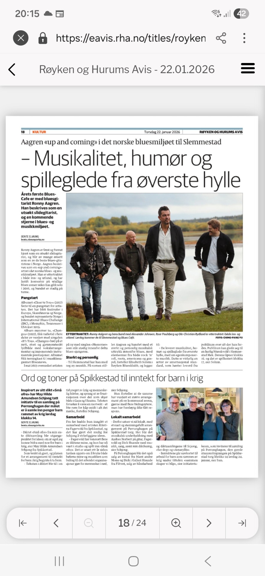 Arrangementet til inntekt for Barn i krig